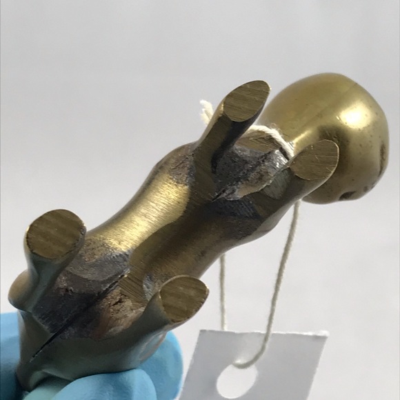 Vintage MidCentury Modern Brass Cat Ring Holder B5 - Picture 9 of 10